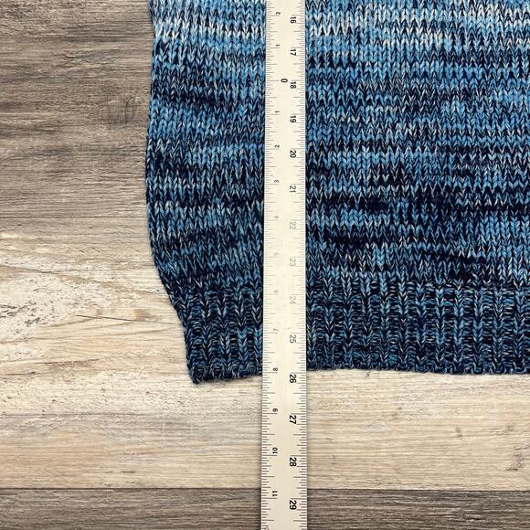 Vintage 80s Snowdrift Blue Red Mens M Stripe Mock Neck Knit Pullover Ski Sweater - Picture 6 of 7